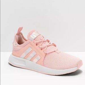 PINK ADIDAS WITH HOLOGRAPHIC STRIPES